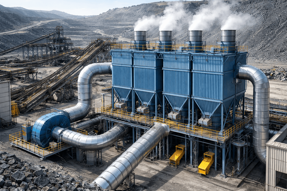 Пылеулавливание для горно-обогатительного комбината
